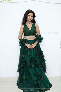 Urmila Chauhan stills in Green Designer Lehenga Choli