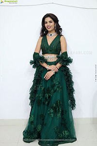 Urmila Chauhan stills in Green Designer Lehenga Choli