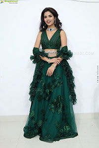 Urmila Chauhan stills in Green Designer Lehenga Choli