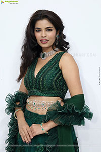 Urmila Chauhan stills in Green Designer Lehenga Choli