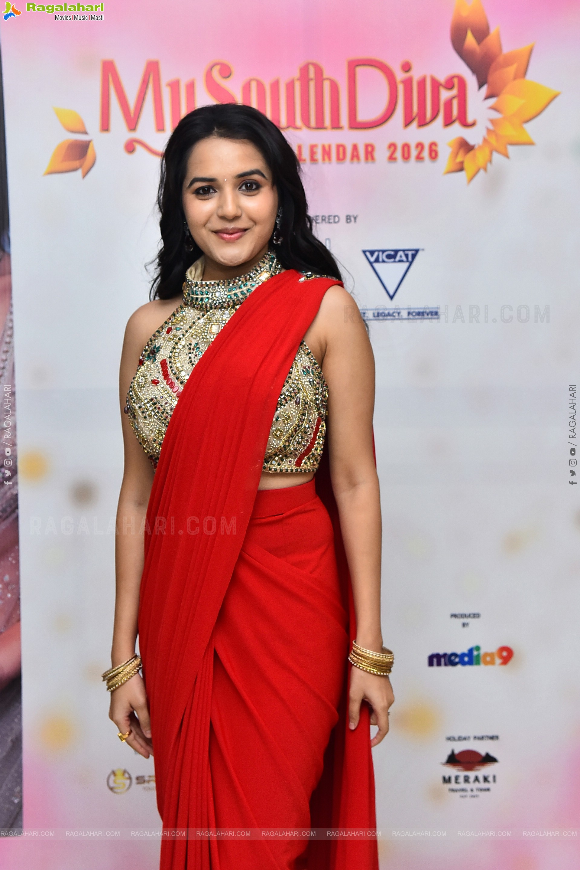 Aishwarya Salvi at My South Diva Calendar 2026 Launch, HD Gallery