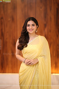 Kayadu Lohar stills in Yellow Saree, HD Gallery