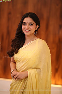 Kayadu Lohar stills in Yellow Saree, HD Gallery