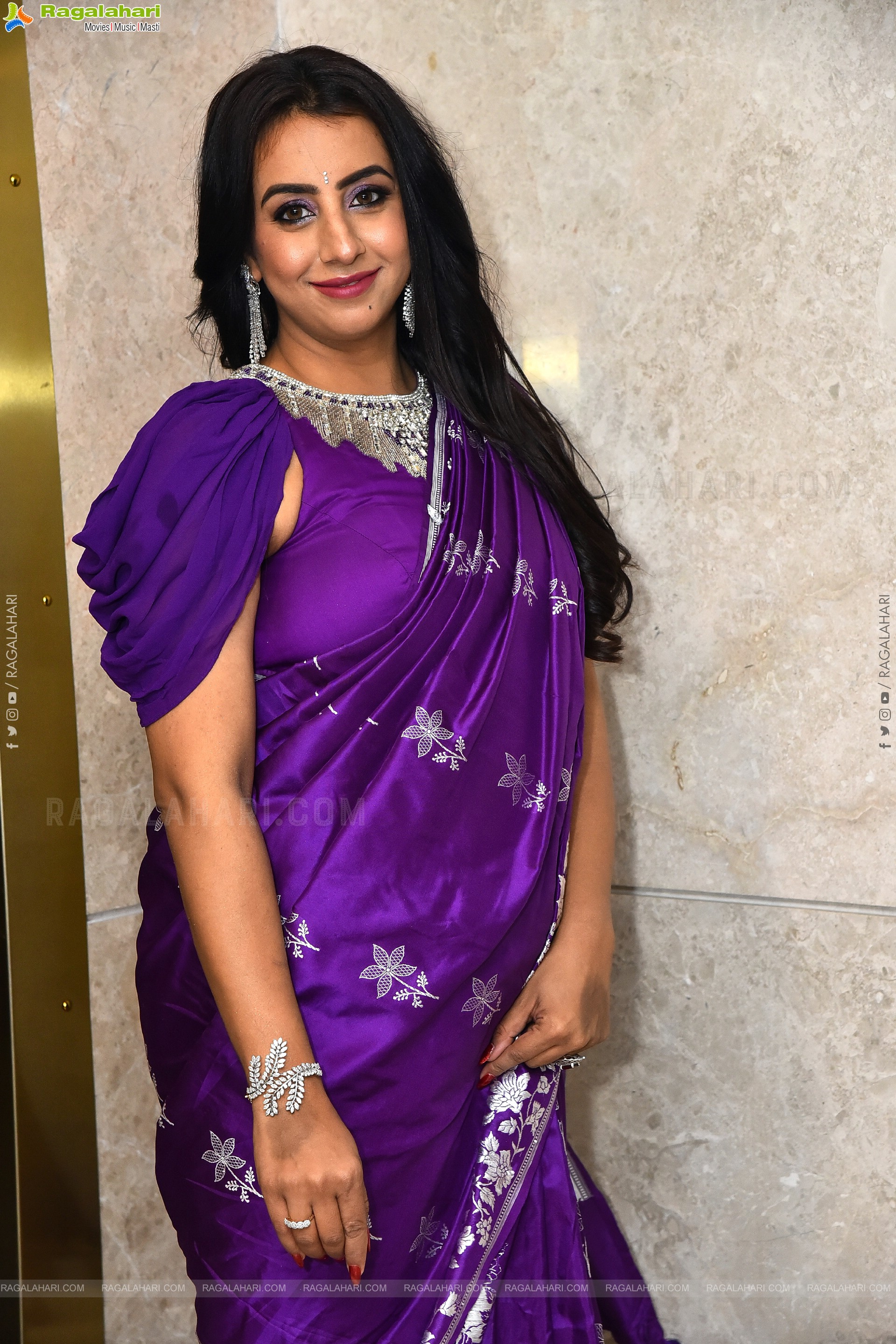 Sanjana Galrani at Amaravathiki Aahwanam Pre Release, HD Gallery