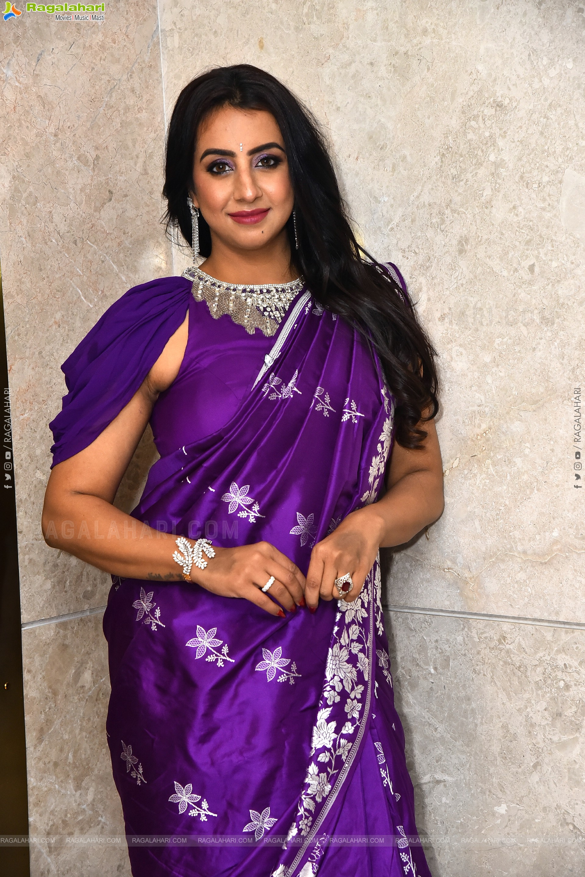 Sanjana Galrani at Amaravathiki Aahwanam Pre Release, HD Gallery