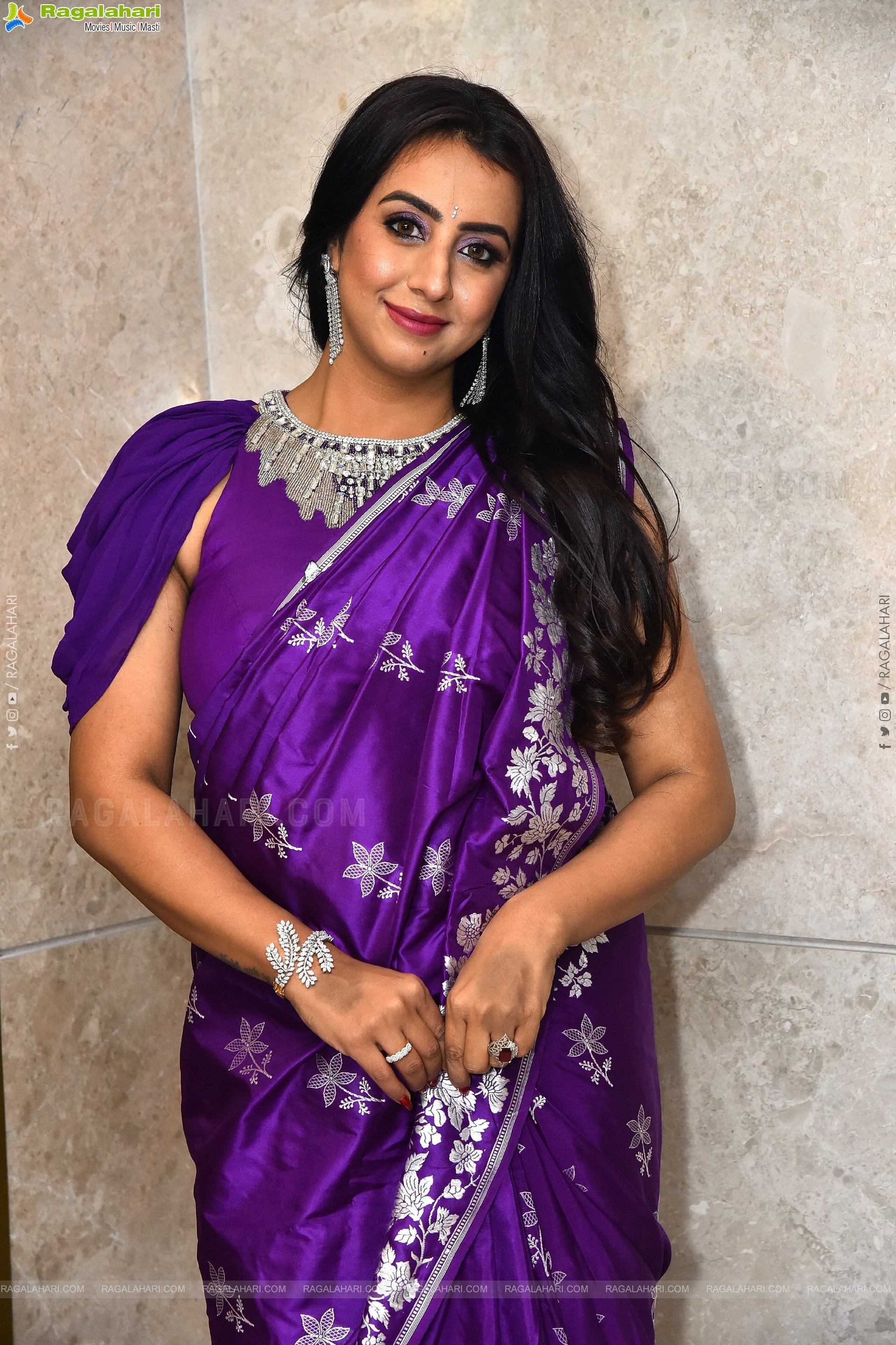 Sanjana Galrani at Amaravathiki Aahwanam Pre Release, HD Gallery