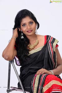 Chamundi in Black Saree