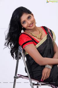 Chamundi in Black Saree