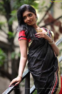 Chamundi in Black Saree