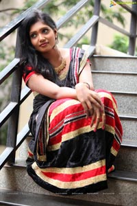 Chamundi in Black Saree