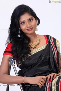 Chamundi in Black Saree