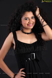 Soumya Sukumar in Black Frock