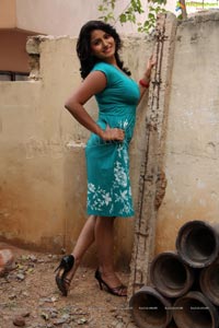 Tanusha in Blue Skirt