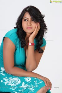 Tanusha in Blue Skirt