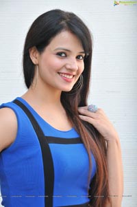 Saloni in Short Blue Dress