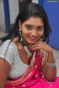 Heroine Nisha in Pink Saree
