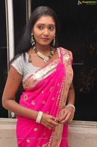 Heroine Nisha in Pink Saree