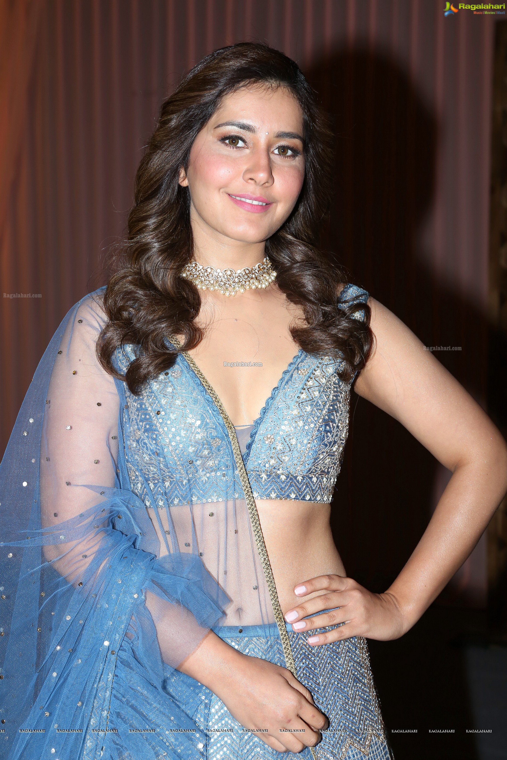 Raashi Khanna Stills At SS Karthikeya's Wedding Reception