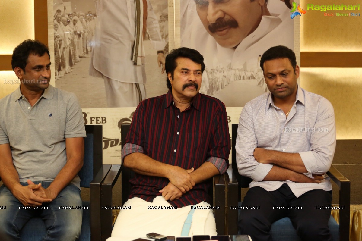 Mammootty at Press Meet On Yatra Movie