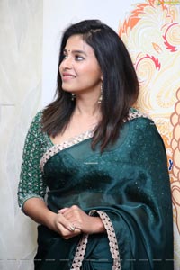 Anjali in Saree at Fortune 99 Homes Branch Office Launch