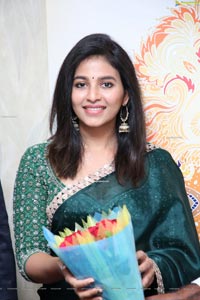 Anjali in Saree at Fortune 99 Homes Branch Office Launch