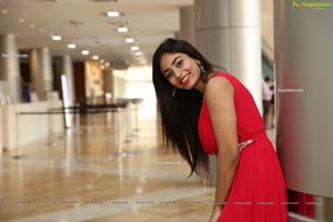 Honey Chowdary in Red Maxi Dress