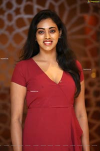 Kamakshi Bhaskarla In Maroon Frill Dress