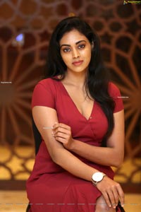 Kamakshi Bhaskarla In Maroon Frill Dress