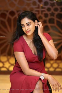 Kamakshi Bhaskarla In Maroon Frill Dress