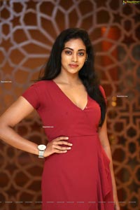 Kamakshi Bhaskarla In Maroon Frill Dress