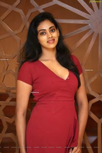 Kamakshi Bhaskarla In Maroon Frill Dress