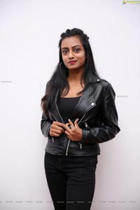 Lucky Lakshmi in Black Leather Jacket