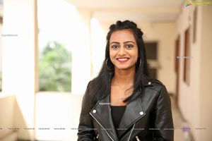 Lucky Lakshmi in Black Leather Jacket