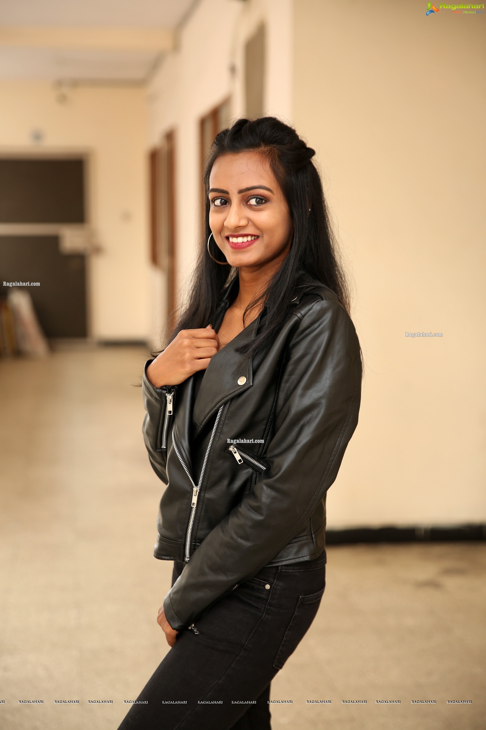 Lucky Lakshmi in Black Leather Jacket, HD Photo Gallery