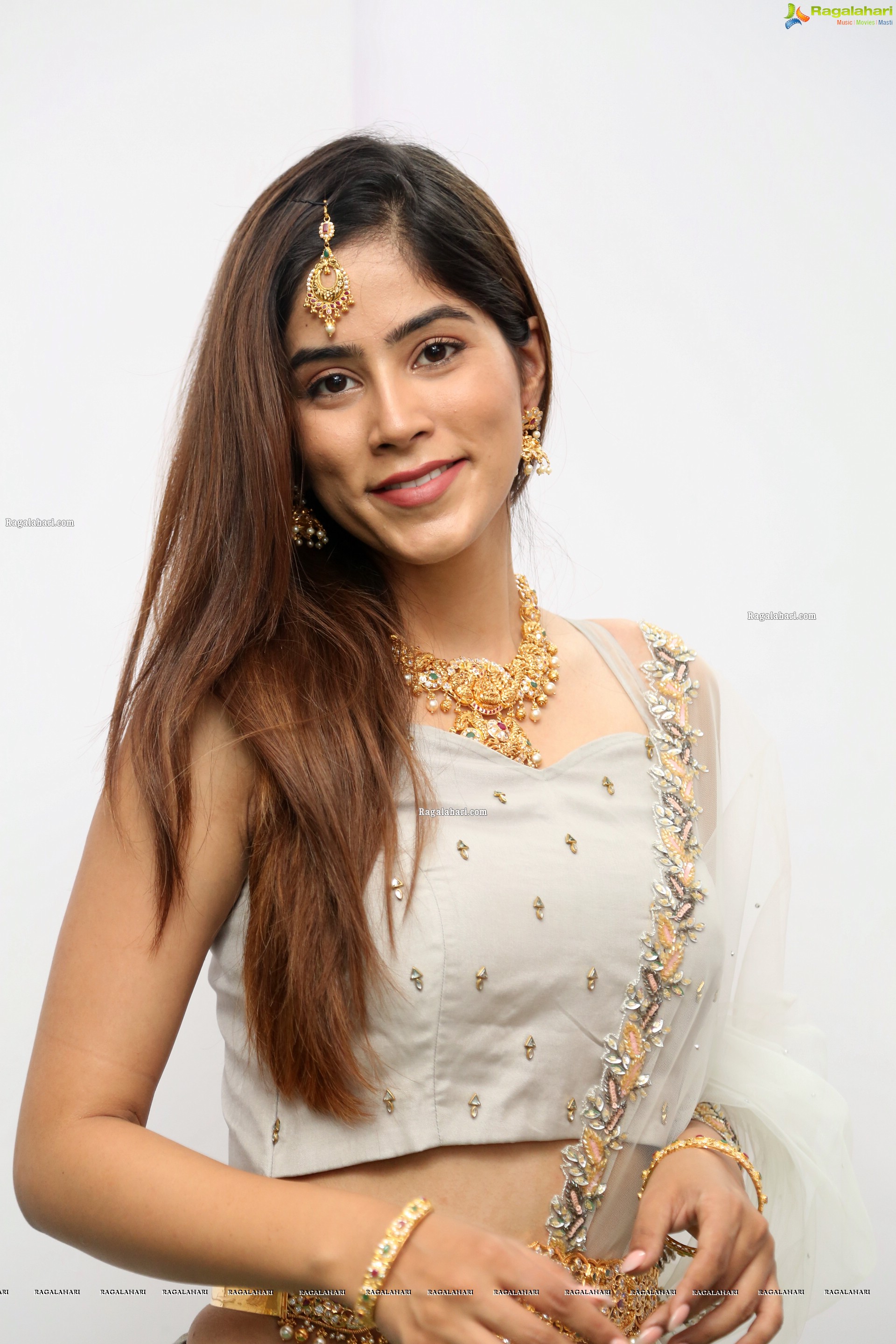 Nikita Tanwani in Light Gray Designer Lehenga, HD Photo Gallery