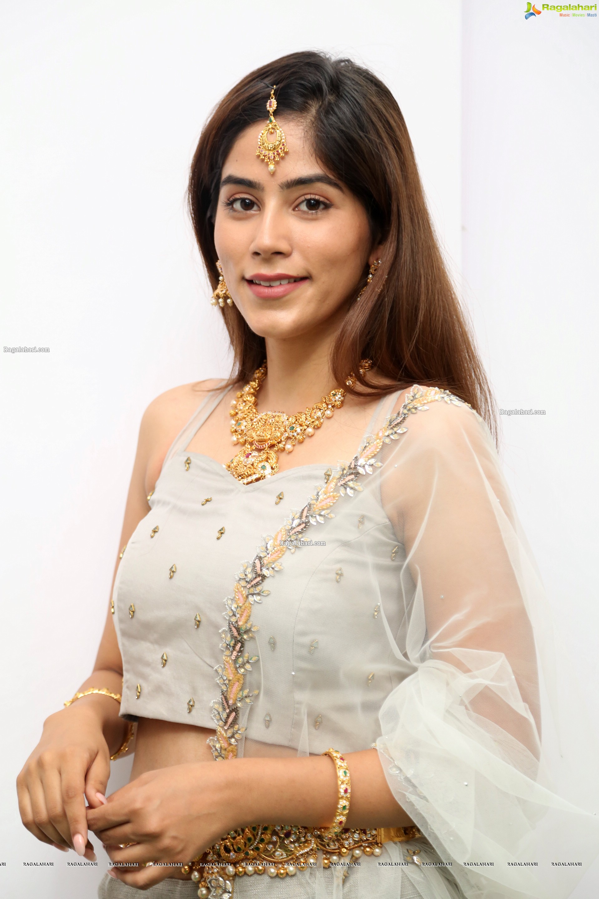 Nikita Tanwani in Light Gray Designer Lehenga, HD Photo Gallery