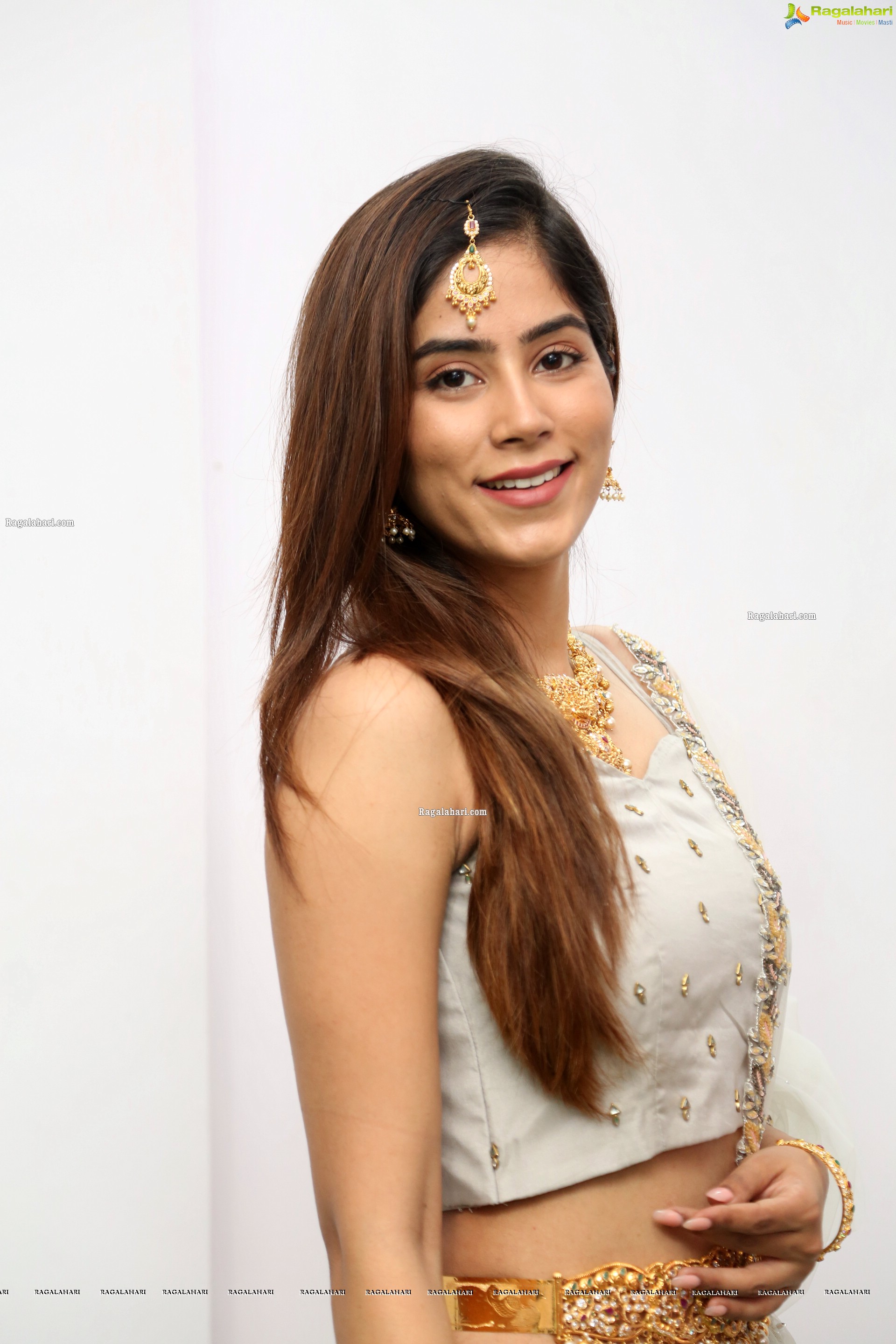 Nikita Tanwani in Light Gray Designer Lehenga, HD Photo Gallery