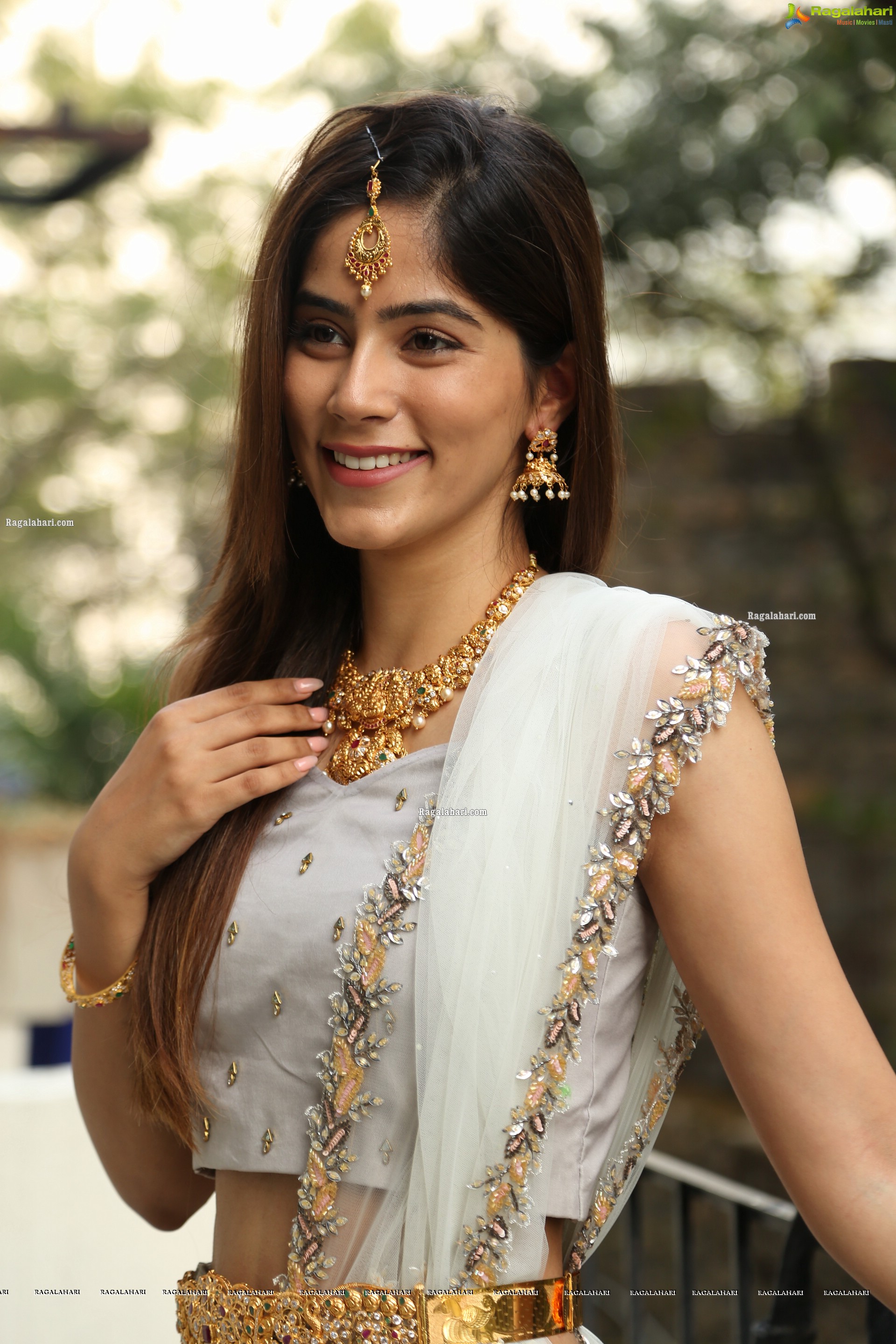 Nikita Tanwani in Light Gray Designer Lehenga, HD Photo Gallery