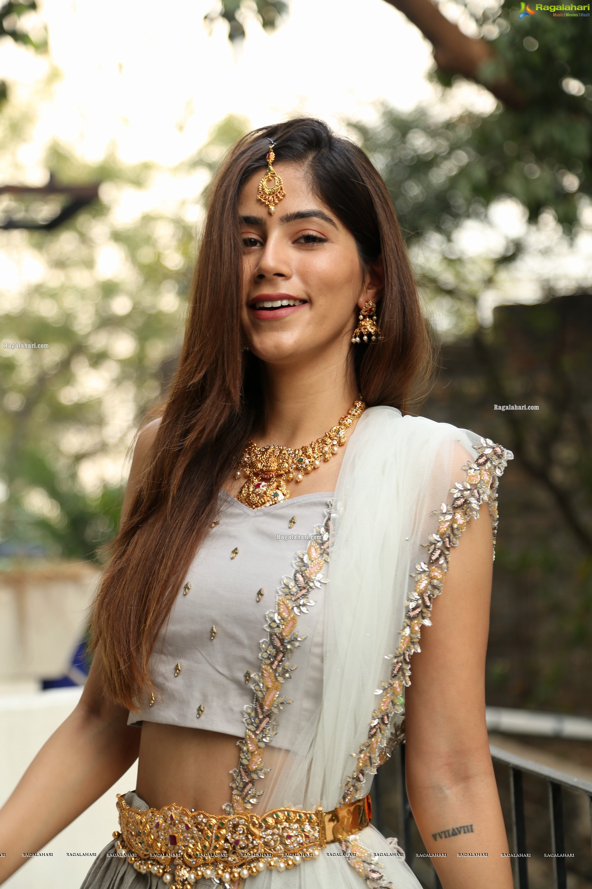 Nikita Tanwani in Light Gray Designer Lehenga, HD Photo Gallery