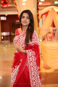 Ritu Biradar in Red Embellished Saree