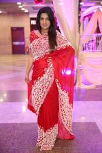 Ritu Biradar in Red Embellished Saree