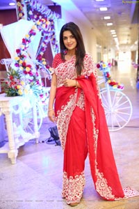 Ritu Biradar in Red Embellished Saree