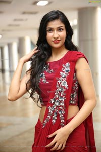 Riya Singh in Dazzling Red Designer Saree