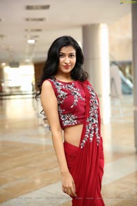 Riya Singh in Dazzling Red Designer Saree