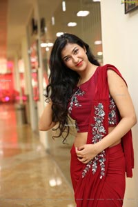 Riya Singh in Dazzling Red Designer Saree