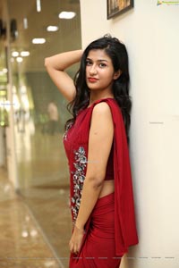 Riya Singh in Dazzling Red Designer Saree