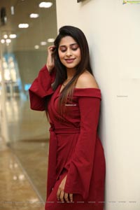 Shravani Varma in Maroon Off Shoulder Dress