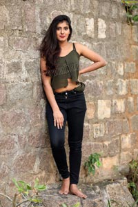 Aishwarya T in Military Green Crop Top Exclusive