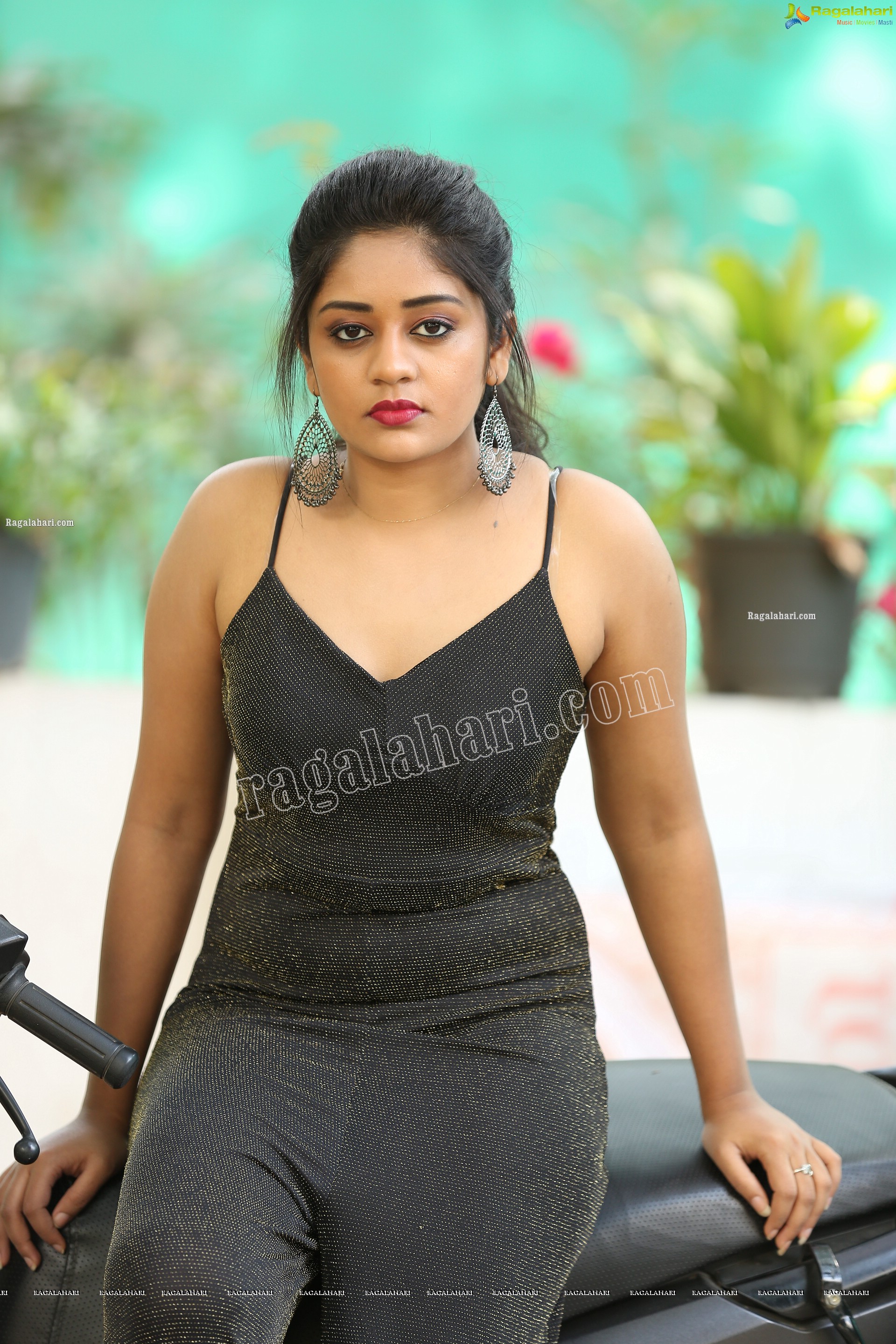 Deepa Umapathy in Black Silver Glittery Jumpsuit, Exclusive Photo Shoot