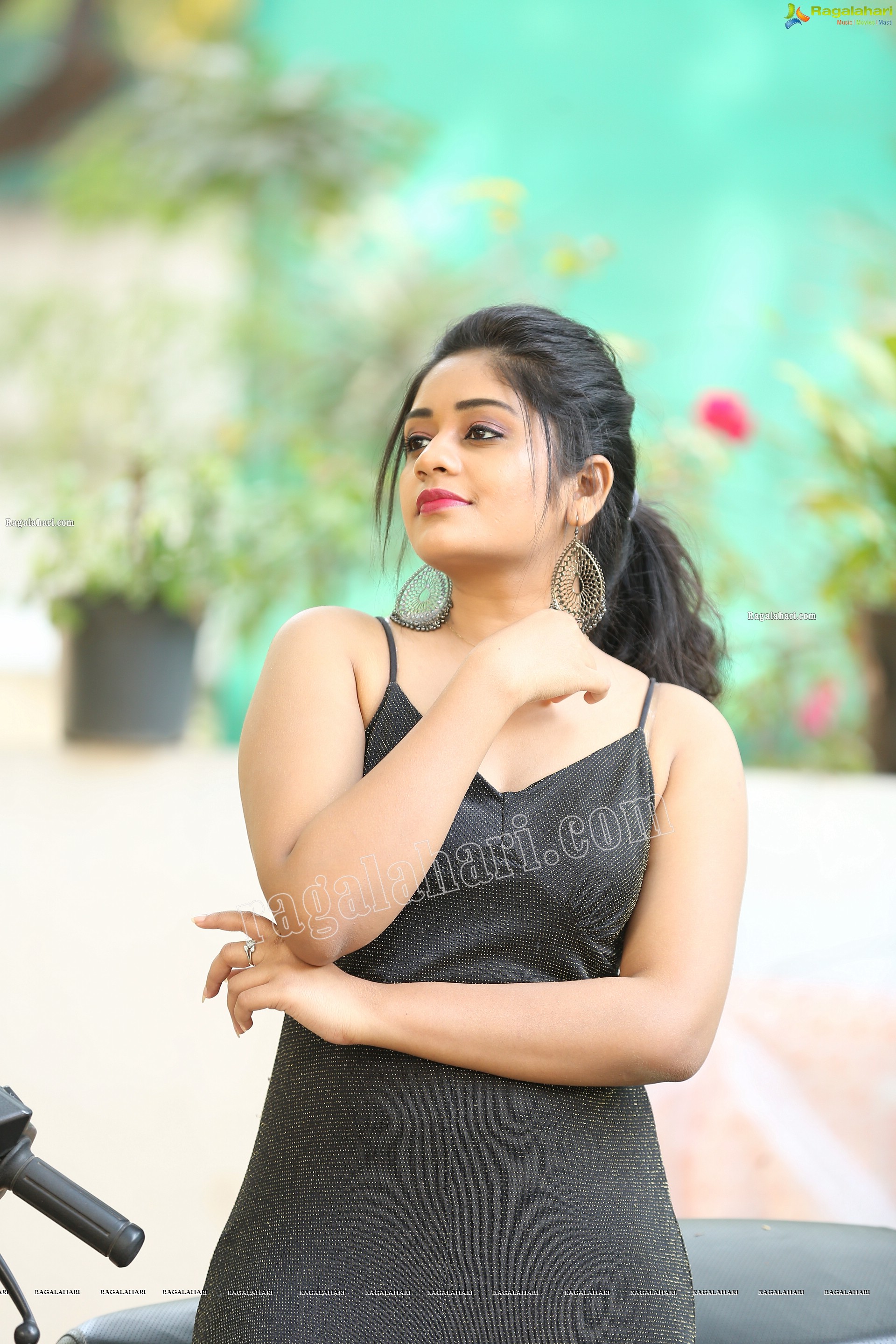 Deepa Umapathy in Black Silver Glittery Jumpsuit, Exclusive Photo Shoot